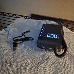 Black Digital Tire Inflator with USB Cable
